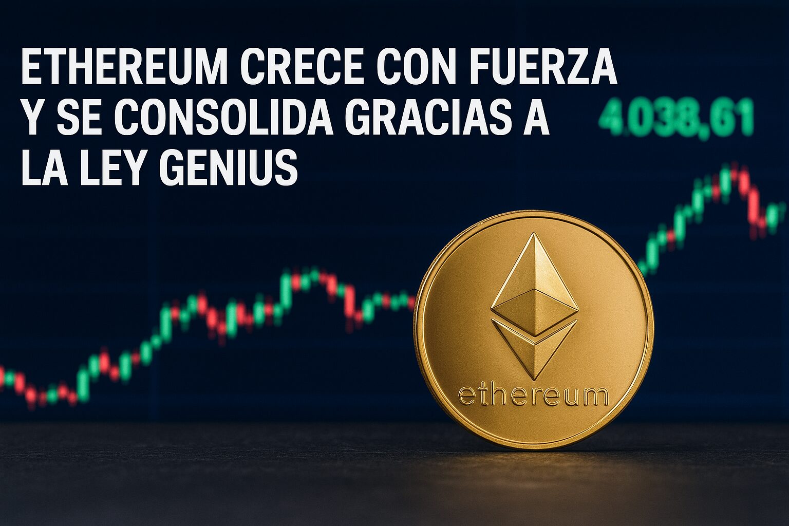 Ethereum crece con fuerza y se consolida gracias a la ley Genius